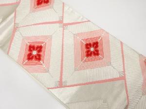 アンティーク　若松に花菱模様織り出し袋帯（着用可）